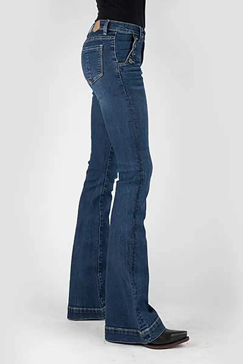 Tin Haul 595 Libby Fit Button Front ( Denim Dark Wash )- Women's Jeans