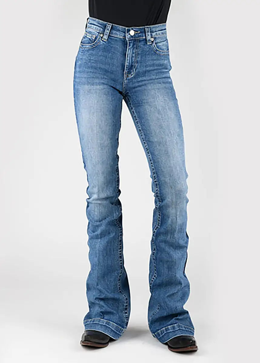 Tin Haul 595 Libby Fit Blue Loop Pocket ( Denim Medium Wash ) - Women's Jeans Denim Medium Wash