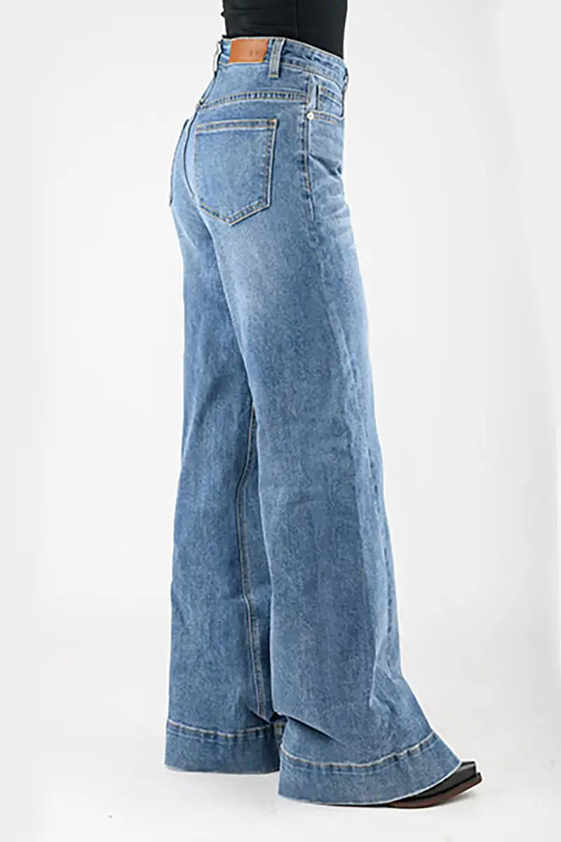 Tin Haul 870 Claire Wide Leg ( Denim Light Wash )- Women's Jeans
