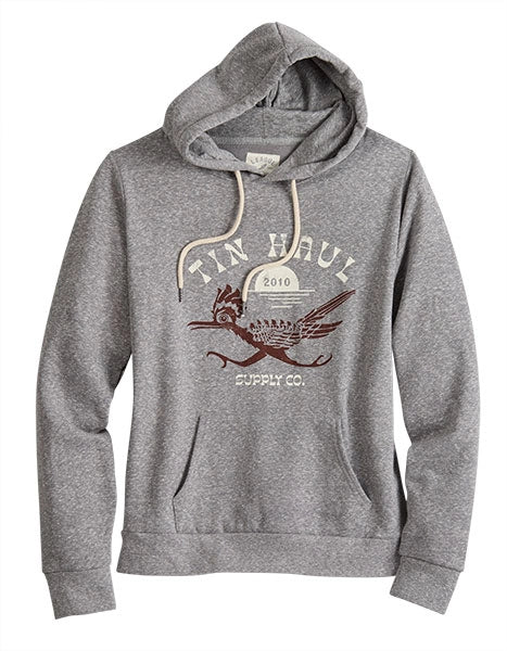 Tin Haul Roadrunner Print (Grey) - Women's Hoodie Sweatshirt Grey