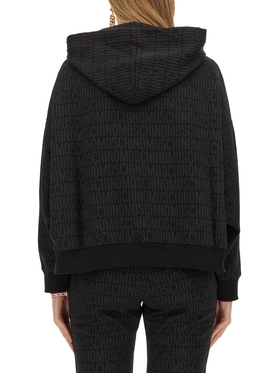 Moschino Women Sweatshirt With All Over Logo