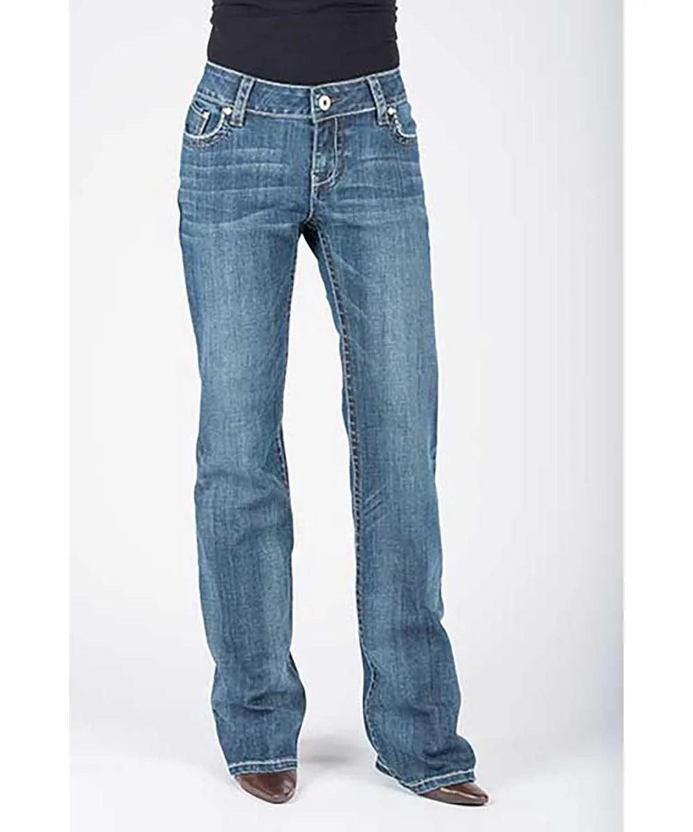 Stetson 214 Trouser Fit w/ Chevron Back Pocket - Women's Jeans