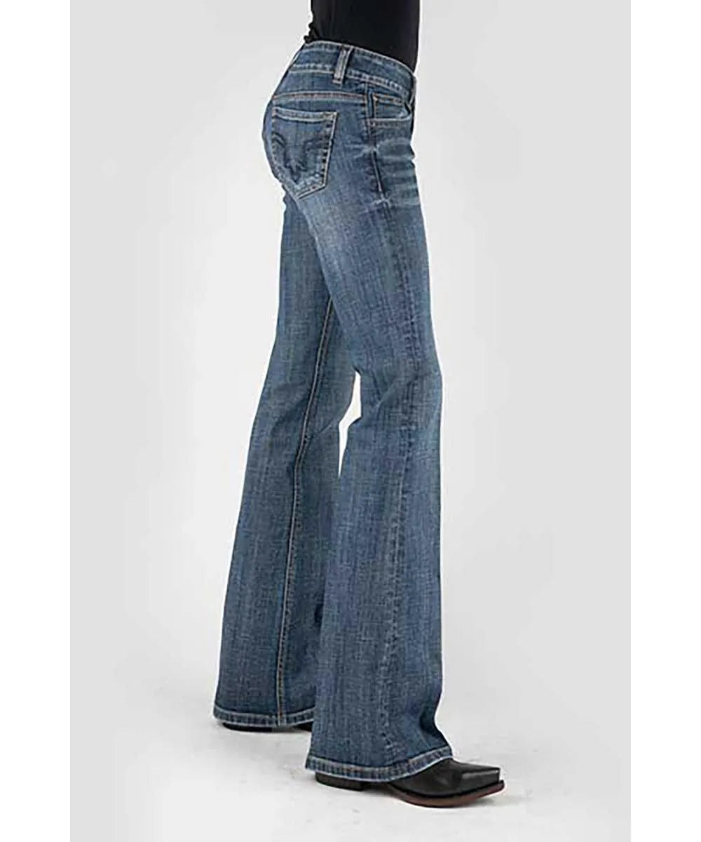 Stetson 816 Classic Bootcut w/ Deco Back Pocket - Women's Jeans (Closeout) Denim Medium Wash