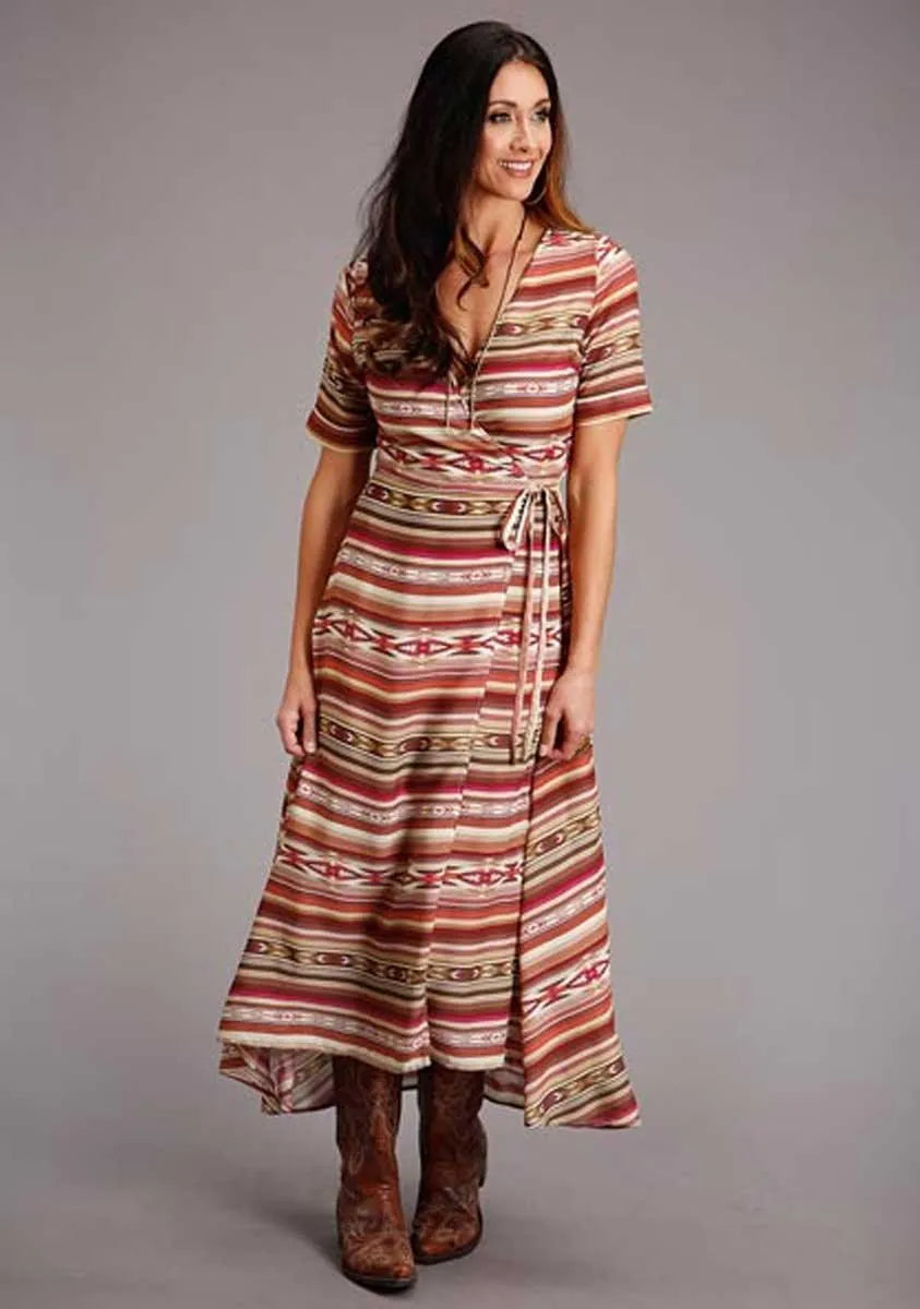 Stetson Sunset Serape Aztec Print - Women's Long Dress Multi