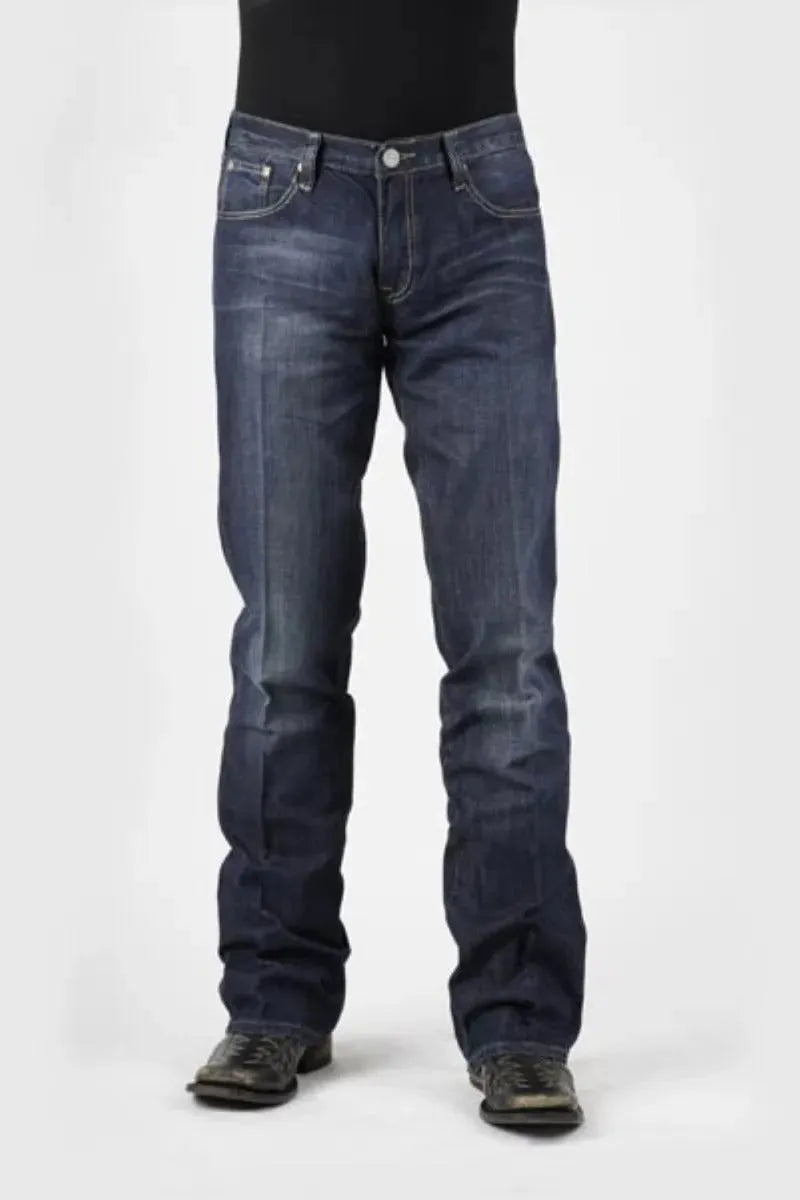 Stetson 1014 Fit Semi-Destructed Wash Jeans - Men's Jeans