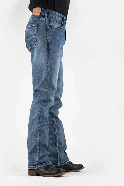 Stetson 1211 Straight Fit Stretch (Medium Wash) - Men's Jeans