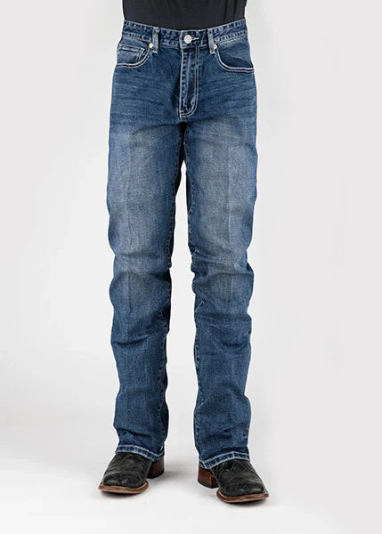 Stetson 1211 Straight Leg Stretch (Medium Wash) - Men's Jeans Denim Medium Wash