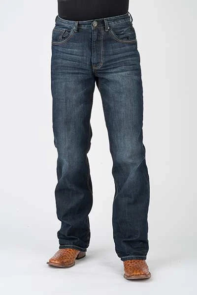 Stetson 1312 Fit Pieced Pockets (Dark Wash) - Men's Jeans Denim Dark Wash