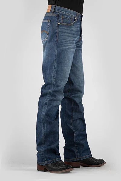 Stetson 1312 Fit Pocket Stitching (Dark Wash) - Men's Jeans