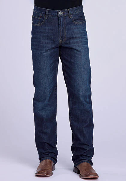 Stetson 1520 Straight Leg Fit Zig Zag Pockets (Dark Wash) - Men's Jeans Denim Dark Wash
