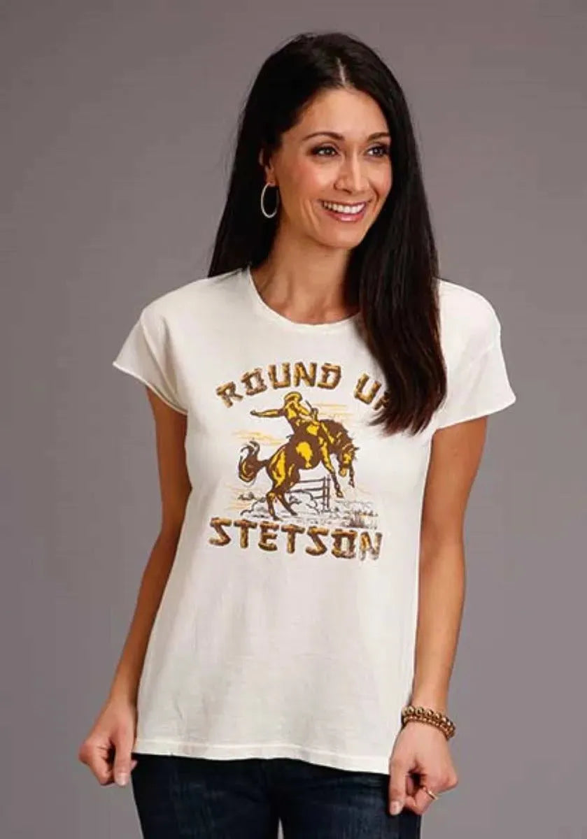 Stetson Round Up (White) - Women's Short Sleeve T-Shirt White