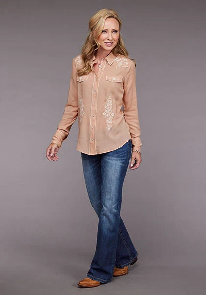 Stetson 2097 Blush Crepe (Pink) - Women's Blouse