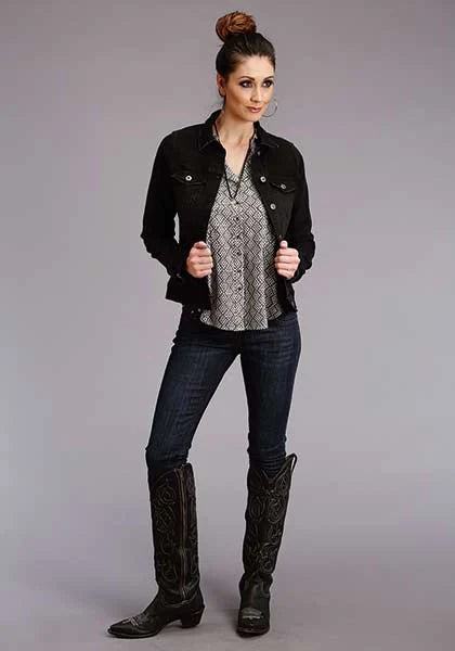 Stetson 2101 Aztec Geo (Black) - Women's Blouse