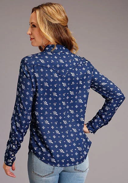 Stetson 01120 Vintage Ditzy (Blue) - Women's Blouse