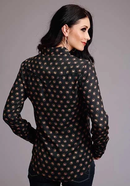 Stetson 00442 Horse Polkadot (Black) - Women's Blouse