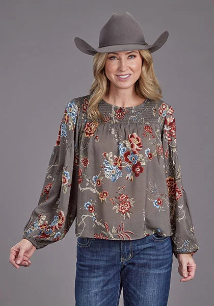 Stetson 2188 Vintage Peasant (Grey) - Women's Blouse Grey