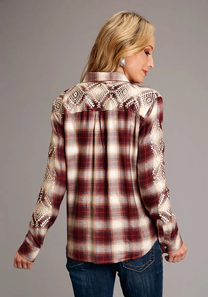 Stetson 1735 Ombre Plaid (Red) - Women's Blouse Red