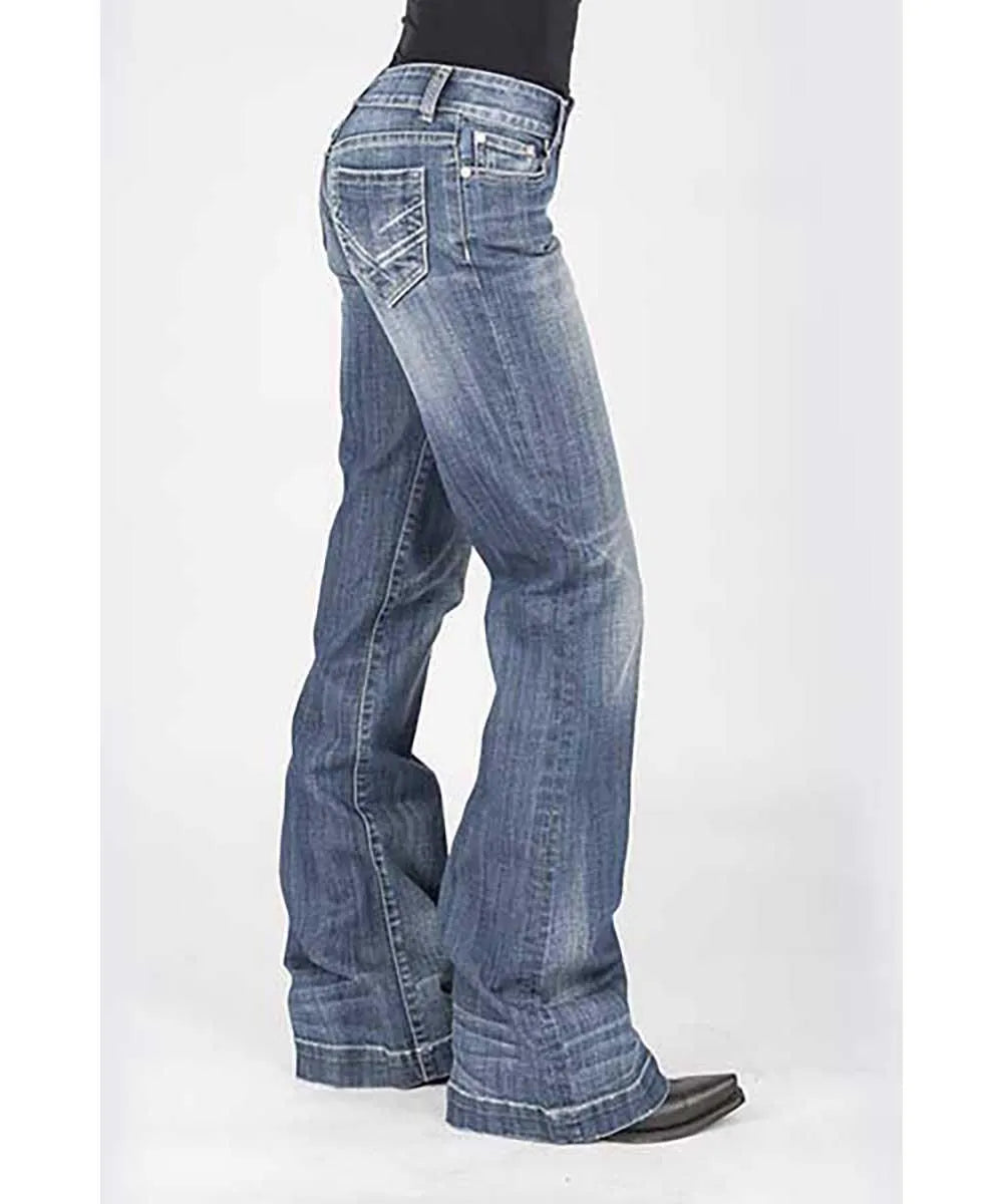 Stetson 214 Trouser Fit Bleached w/ X Pocket- Women's Jeans Denim Light Wash