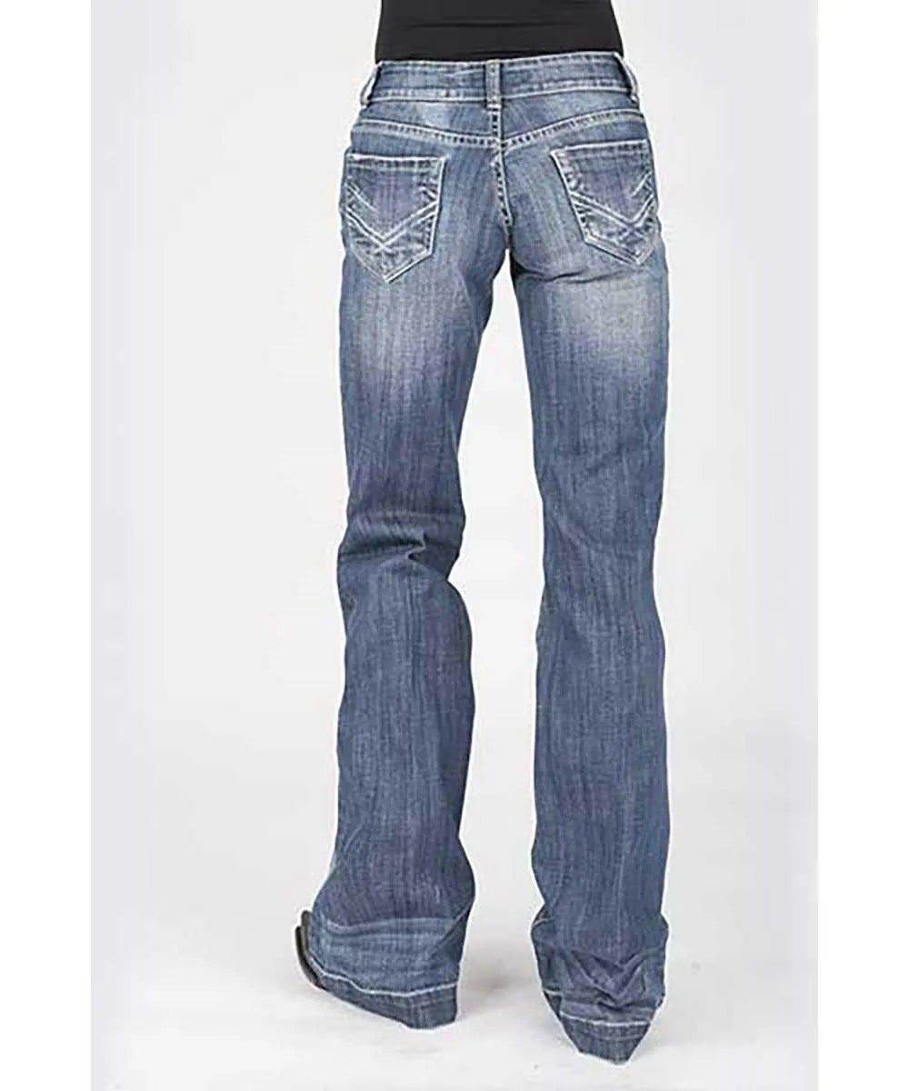 Stetson 214 Trouser Fit Bleached w/ X Pocket- Women's Jeans