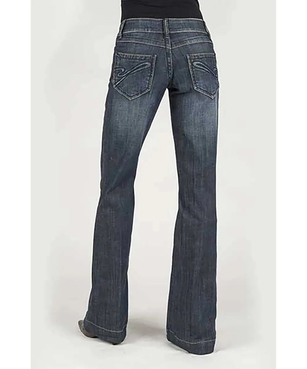 Stetson 214 Stretch Trouser Fit Dark Wash w/ S Pocket- Women's Jeans Denim Dark Wash