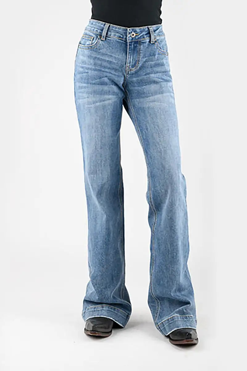 Stetson 214 Trouser Fit Back Welt Pocket ( Denim Light Wash )- Women's Jeans Denim Light Wash