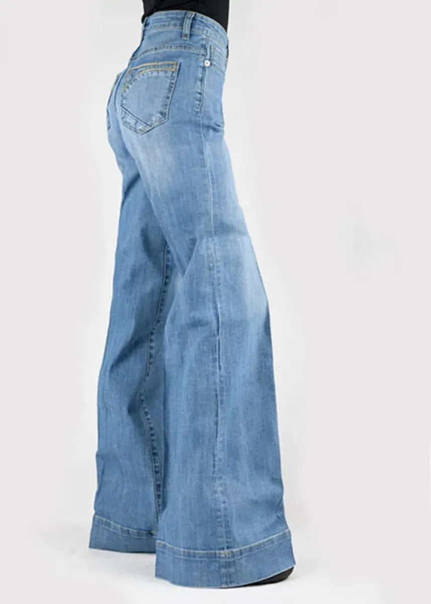Stetson 751 Wide Leg High Rise (Light Wash) - Women's Jeans Denim Light Wash