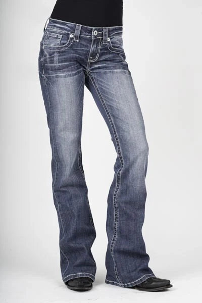 Stetson 816 Classic Stretch Boot Cut (Light Wash) - Women's Jeans Denim Light Wash