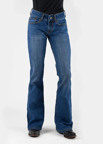 Stetson 816 Classic Stretch Boot Cut (Dark Wash) - Women's Jeans Denim Dark Wash