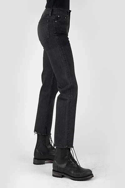 Stetson 915 High Rise Straight Crop (Black) - Women's Jeans