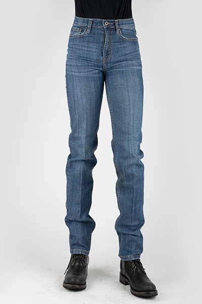 Stetson 915 High Rise Straight Fit (Medium Wash) - Women's Jeans Denim Medium Wash