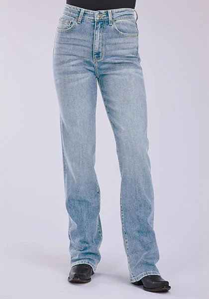 Stetson 915 High Rise Straight Fit (Light Wash) - Women's Jeans Denim Light Wash