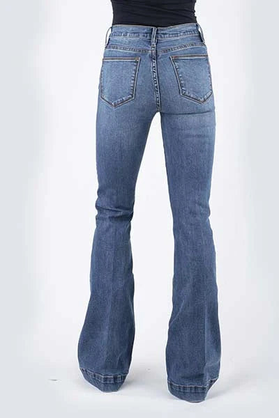 Stetson 921 High Waist Flare Fit (Medium Wash) - Women's Jeans