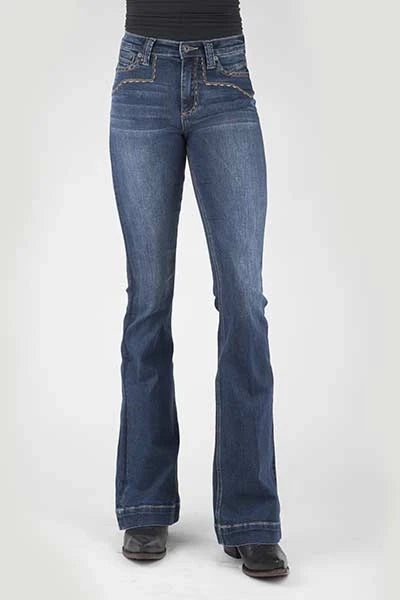 Stetson 921 High Waist Flare Fit (Dark Wash) - Women's Jeans Denim Dark Wash