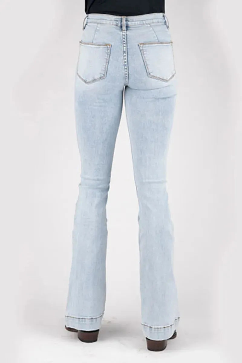 Stetson 921 High Waist Flare (Acid Wash) - Women's Jeans