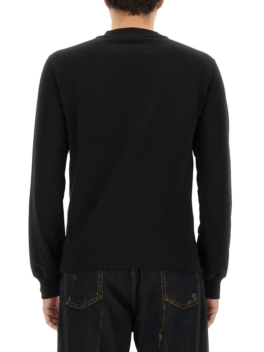 Dolce & Gabbana Men Sweatshirt With Logo Plaque