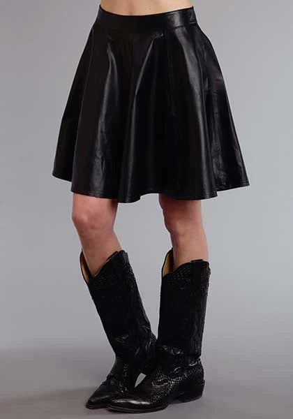 Stetson Solid Lamb (Black) - Women's Leather Skirt Black