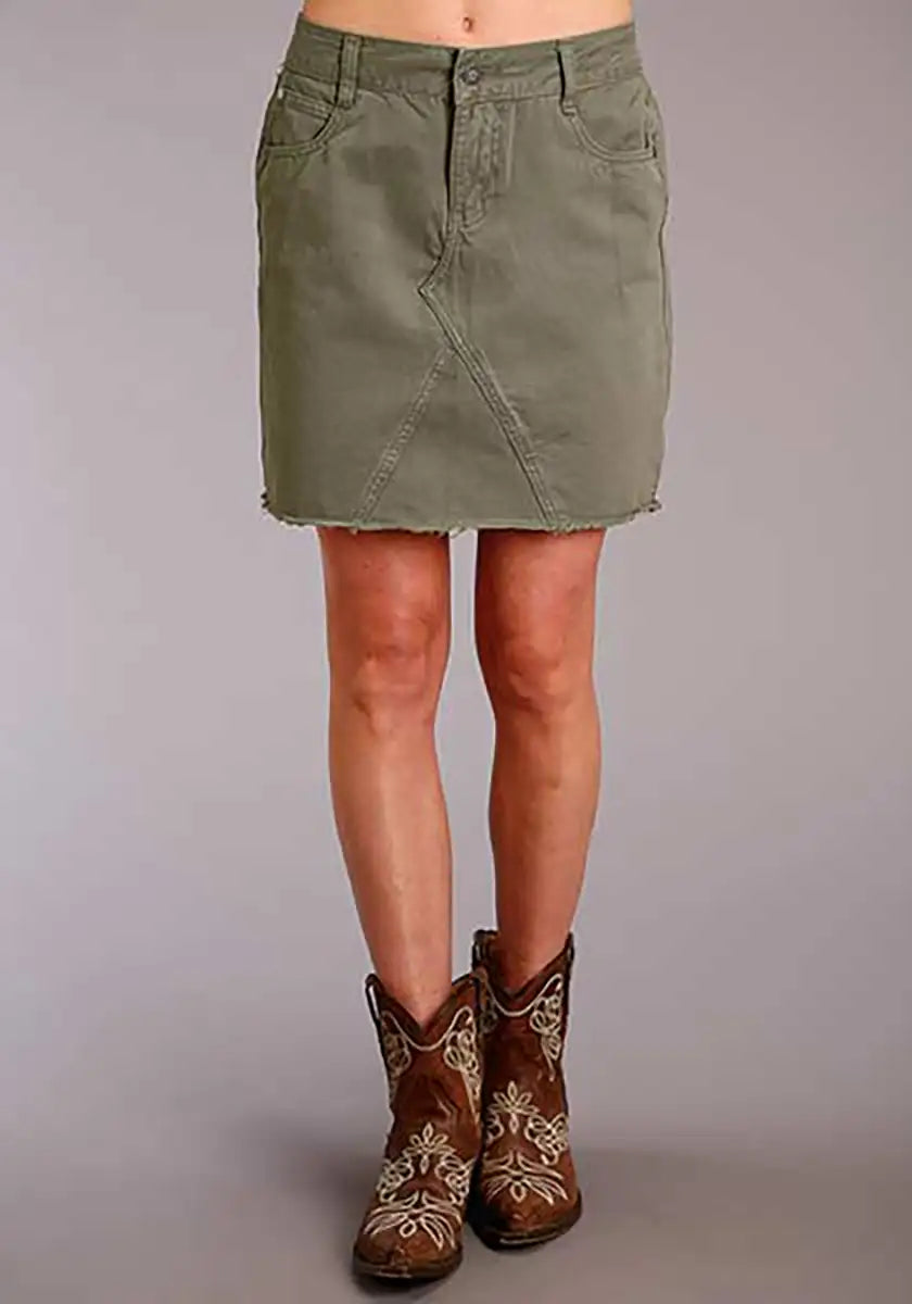 Stetson Denim Skirt (Green) - Women's Skirt Green