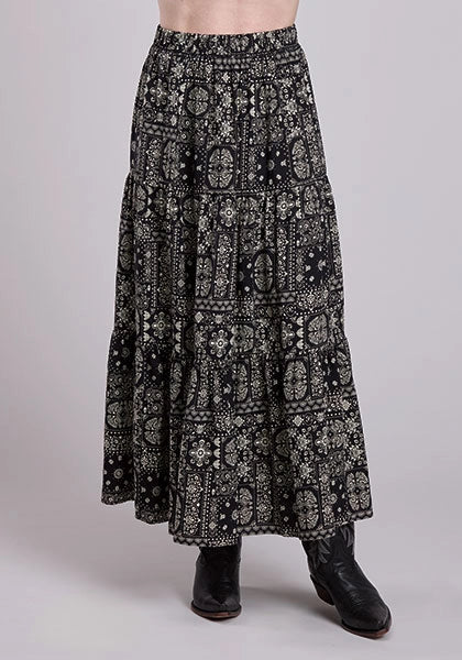 Stetson Bandana Patchwork (Black) - Women's Skirt Black