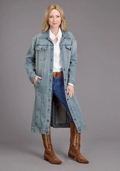 Stetson Stretch Maxi Length (Light Wash) - Women's Denim Jacket