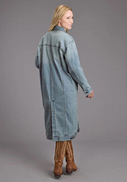 Stetson Stretch Maxi Length (Light Wash) - Women's Denim Jacket