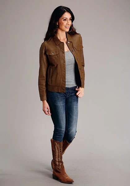 Stetson Jean Style (Brown) - Women's Leather Jacket