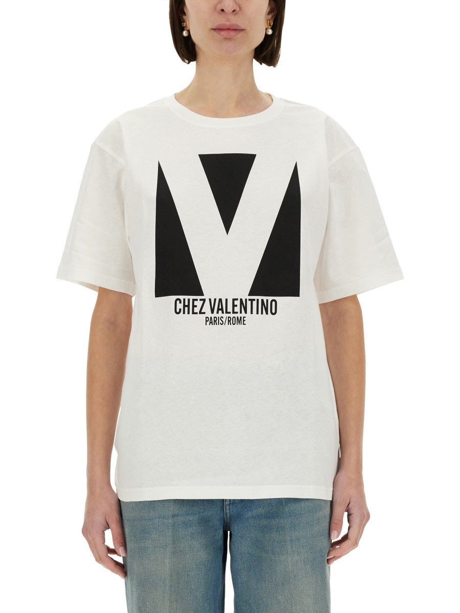 Valentino Women "Chez Valentino" Print T-Shirt