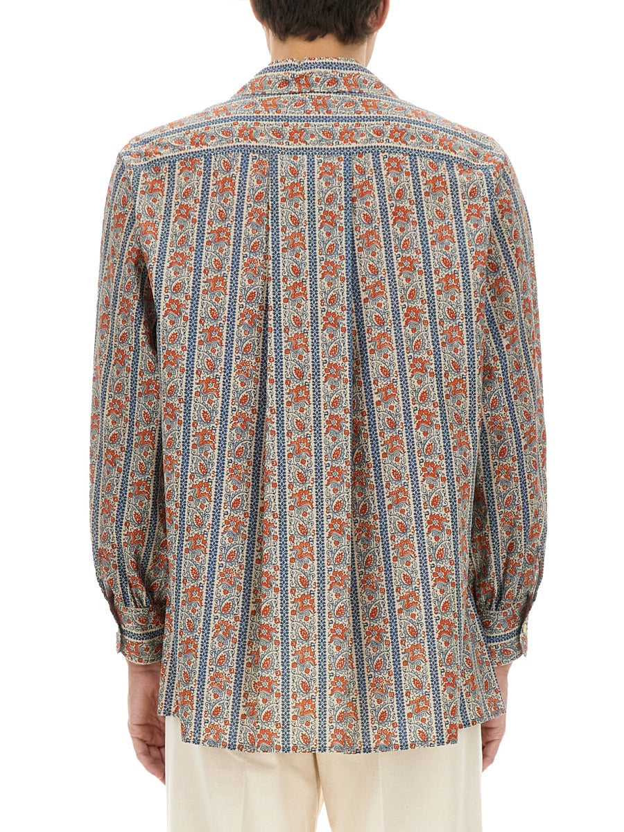 Valentino Men Pajama Shirt With "Voyage Imaginaire" Print