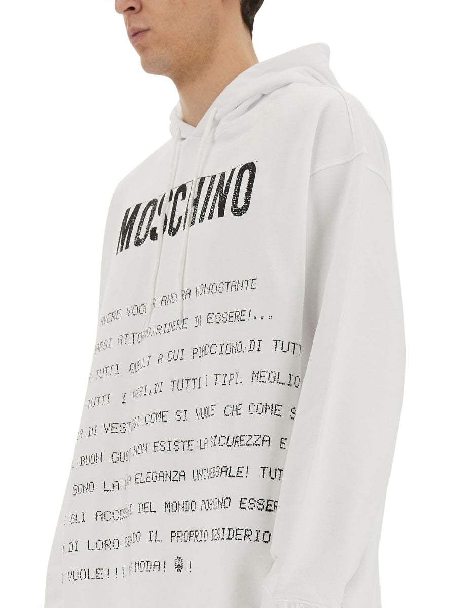 Moschino Men "Archive Message" Hoodie