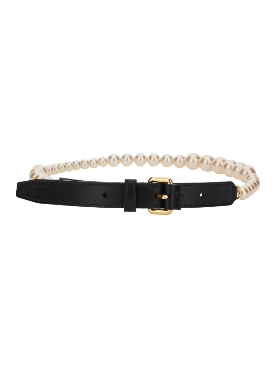 Moschino Women Belt With Pearls