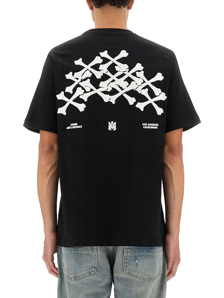 Amiri Men Bones Stacked Print T-Shirt
