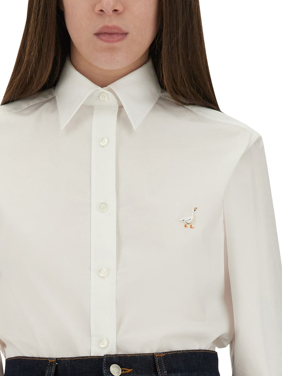Moschino Women Shirt With "Goose" Embroidery