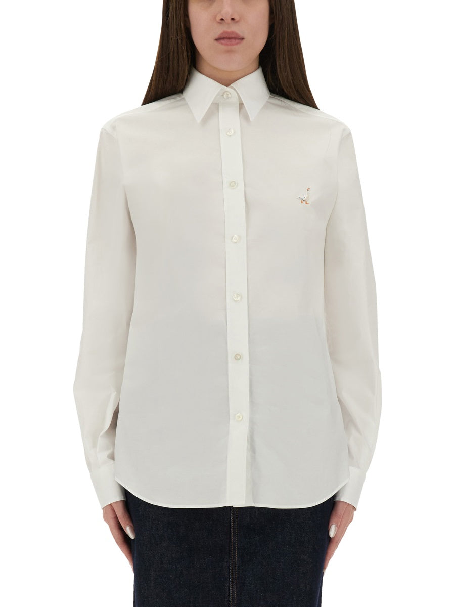 Moschino Women Shirt With "Goose" Embroidery