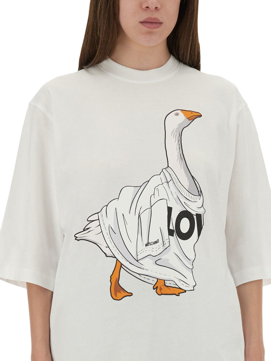 Moschino Women "Goose" Jersey T-Shirt