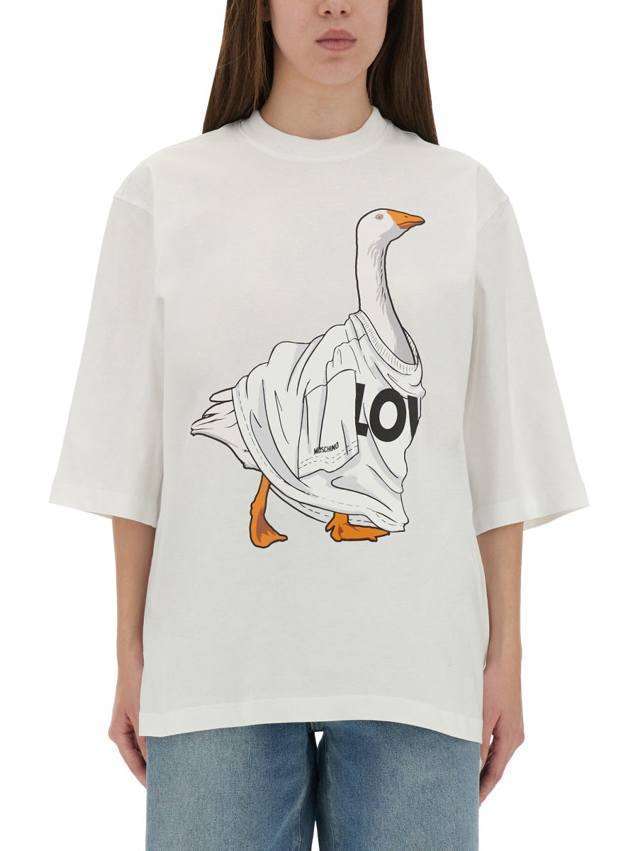 Moschino Women "Goose" Jersey T-Shirt